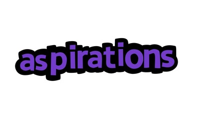 ASPIRATIONS writing graffiti design on white background