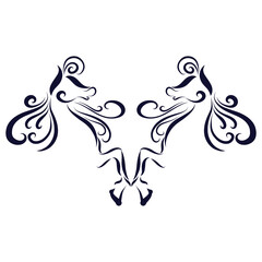 two lovers galloping horses fluffy graceful curly mane friends jump together playfully romantic valentine's day
