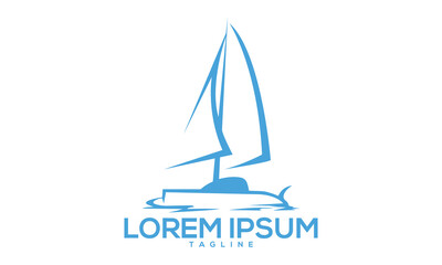 Unique boat logo Modern and minimalist vector and abstract logo