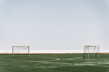 soccer ball on the stadium