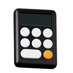 Calculator high quality 3D render illustration. Finance, education, business concept design icon.