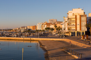 Maritime town of La Ampolla, Tarragona, Catalonia, Spain