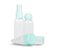 plastic tube mockup, bottle for drug or cosmetic branding - cream, gel, skin care. Container for cosmetic bottles on a white background. Minimalism