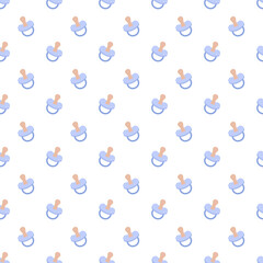 seamless pattern with baby pacifier