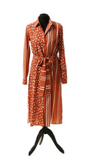 Mannequin with dress on white background