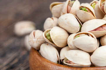 delicious fried salted pistachio nuts