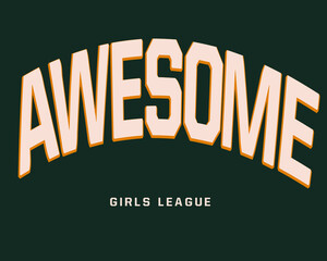 College style varsity shirt print art. sport wear design.