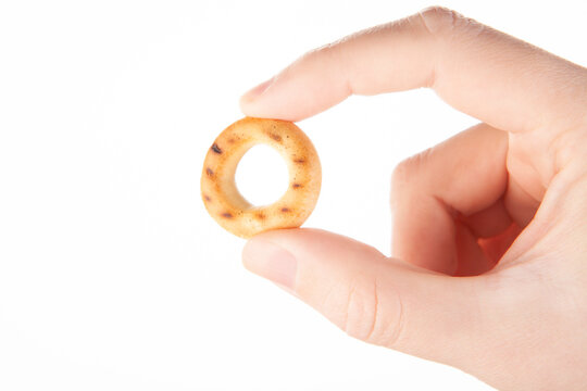image of cookies hand white background 