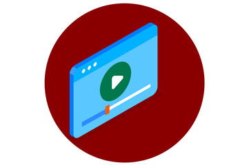 Social Video Isolated Vector Illustration which can be easily Download