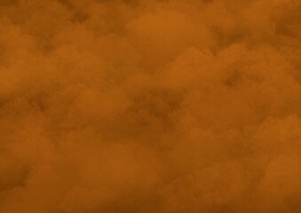 Abstract art background dark brown colors. Watercolor painting on canvas with orange gradient.