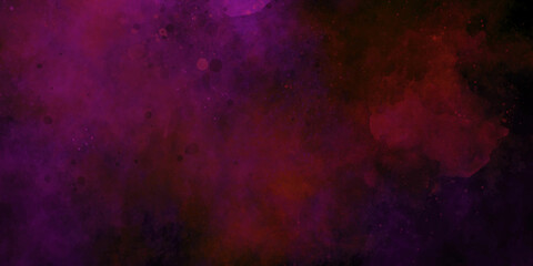 Abstract grunge background with distressed aged texture. Grungy wallpaper. Artificial magic smoke in red-blue light on black background. dark pink nebula space background and star field in space.
