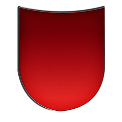 Obraz premium red plexiglass gel vintage shield isolated