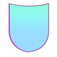 Obraz premium blue plain vintage shield shape