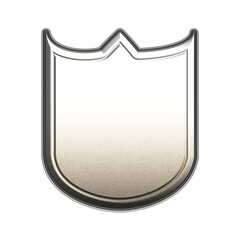 Obraz premium metal silver vintage shield design illustration