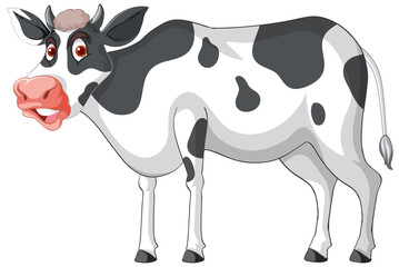  Cow standing cartoon character