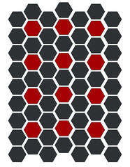 abstract hexagon design on white background
