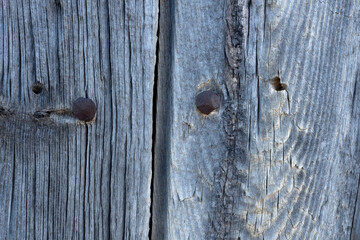 Madera vieja con clavos oxidados. Texture old wood.