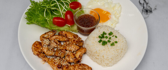 American Breakfast, Caesar Salads, and Mixed Dishes