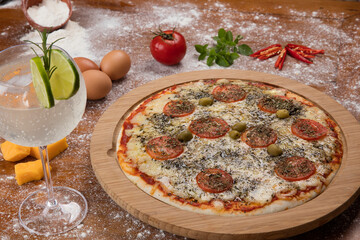 pizza forno lenha pizzaria fast food queijo tomate oregano 