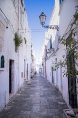 The white streets of Ostuni in Salento Puglia - obrazy, fototapety, plakaty