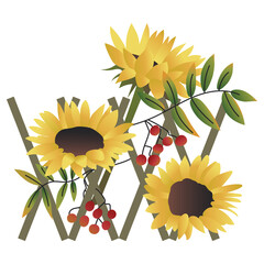 Vector floral composition. Floral bouquet for greeting, invitation, card design, website, decorator