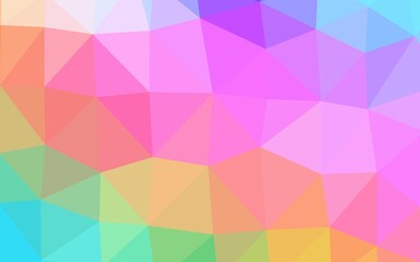 Light Multicolor, Rainbow vector blurry triangle pattern. A vague abstract illustration with gradient. Textured pattern for background.