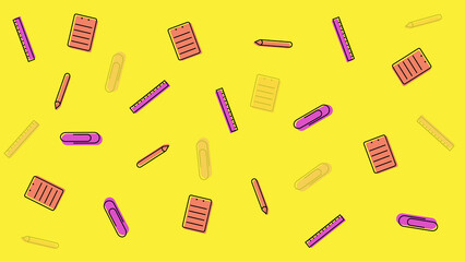 School seamless background. Education, science concept. Vector illustration