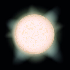 Subgiant star, vector illustration of space