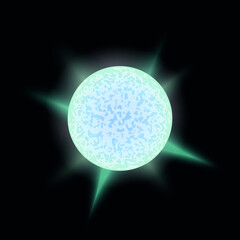 White dwarf star, vector illustration of space - obrazy, fototapety, plakaty