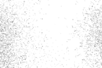 Confetti on white background. Luxury texture. Festive backdrop with glitters. Pattern for work. Print for polygraphy, posters, banners and textiles. Doodle for design and business