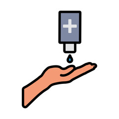 Sanitizer With Hand Icon