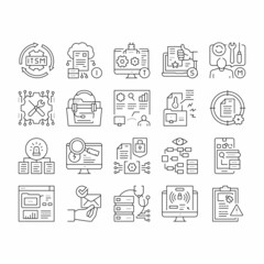Incident Management Collection Icons Set Vector .