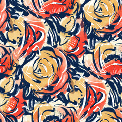 Seamless pattern with  flowers