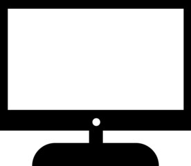 Monitor and display sing icon, vector illustration. Flat design style.eps