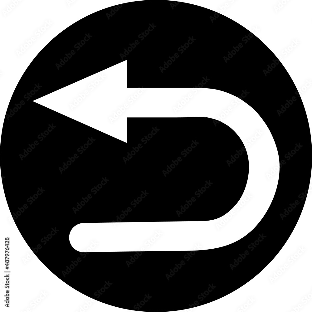 Poster return arrow. go back icon on white background..eps