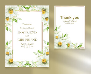 Elegant floral template wedding card