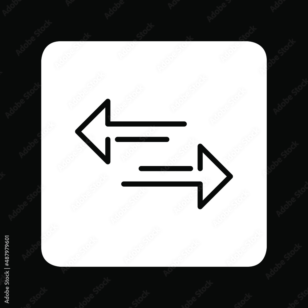 Poster transfer arrows icon. data transfer vector icon. arrow exchange icon. arrow left and right symbol. v