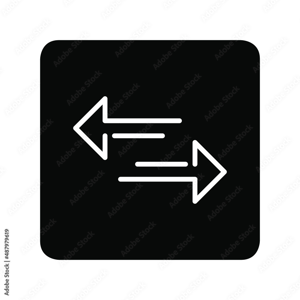 Poster transfer arrows icon. data transfer vector icon. arrow exchange icon. arrow left and right symbol. v