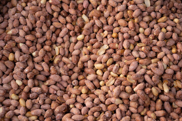 Ripe salted Peanuts sold in the market
