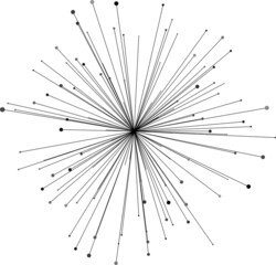 Point and curve constructed the sphere wire frame, technological abstract illustration.