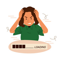 Illustration graphic of Waiting Dizzy Illustration. Perfect for banner, social media, etc.