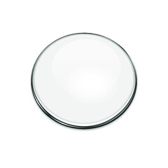 White button isolated on a white background