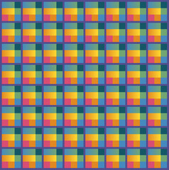 Background vector image of rainbow tartan fabric