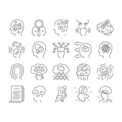 Philosophy Science Collection Icons Set Vector .