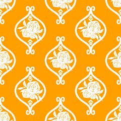 Fototapeta premium pattern with flowers and leaves, Ethnic,tribal,textile,tribal,ikat,African,American,Aztec,fabric,geometric,motif,mandalas,native,bohemian,boho,carpet,india,Asia,illustrated,pattern,patterns 