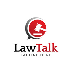 creative chat law firm logo design vector.