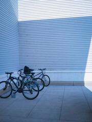 Fototapeta na wymiar Bikes parked in the mall