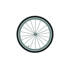 bicycle wheel isolated on white