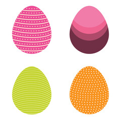 set of Easter eggs, 4 vector eastern egg design