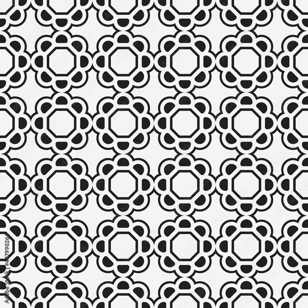 Poster Lace simple pattern. Vector seamless rhapes lace pattern.